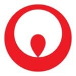 A red circle with an arrow in the middle.